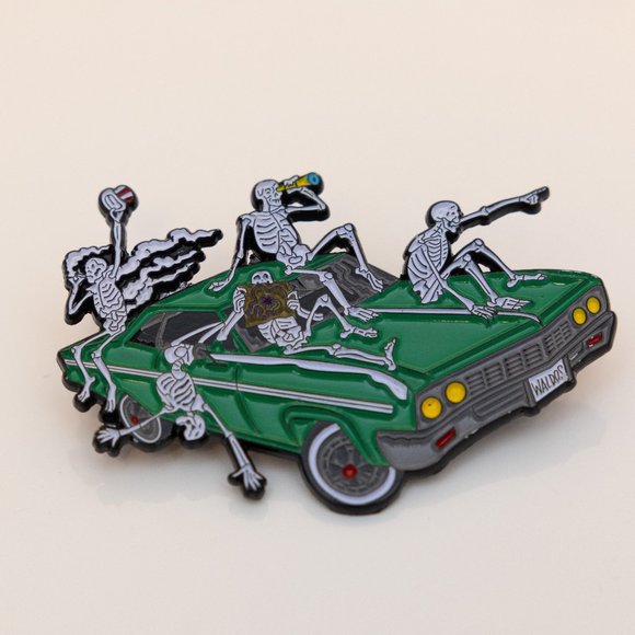 Lagunitas Waldos Car Skeleton Pin - Picture 1 of 3